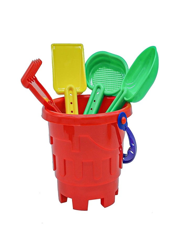 Highroof Beach Toys Set for Kids 8 Pcs Plastic Bucket Animal Mold Beach Shovel Spade Tool Kit Fun Summer Beach Art Toys Outdoor Sand Birthday Gift - Multicolor - Image 5